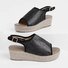 Women's Platform Weaving Peep Toe Buckle Sandals