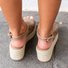 Women's Platform Weaving Peep Toe Buckle Sandals