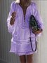 V Neck Women Summer Dresses Shift Beach Casual Solid Dresses
