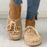 Hollow-Out Pvc Flat Heel Slippers