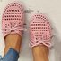 Hollow-Out Pvc Flat Heel Slippers