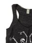 Black Cotton-Blend Sleeveless Shirts & Tops