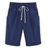 JFN Elastic Waist Solid Causal Pockets Shorts