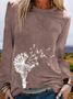 Floral Long Sleeve Casual T-shirt