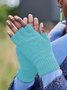 Vintage Cashmere fingerless knit half finger gloves