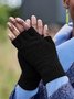 Vintage Cashmere fingerless knit half finger gloves
