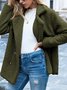 Women Casual Long Sleeve Shawl Collar Basic Fleece Teddy Bear Jacket Coat