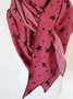 Plush warm retro elegant star cotton scarf and shawl