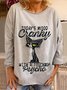 Casual Letter Long Sleeve Tops