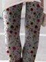 Cotton-Blend Floral-Print Floral Leggings