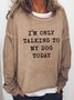 JFN Round Neck Letter Casual Sweatshirt