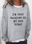 JFN Round Neck Letter Casual Sweatshirt