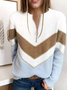 Casual V Neck Cotton Sweater