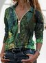 Vintage Ombre/tie-Dye Long Sleeve Top