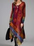 Long Sleeve Asymmetrical Weaving Dress