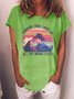 Women's Short Sleeve Tee T-shirt Summer Letter Cotton-Blend Crew Neck Daily Going Out Casual Top