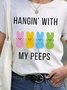 Women's Printed Short Sleeve Tee T-shirt Crew Neck Casual Summer Top