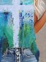 Ombre/tie-Dye Casual Short Sleeve T-shirt