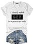 Women's Short Sleeve Tee T-shirt Summer Letter Cotton-Blend V Neck Going Out Casual Top