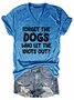 Women's Short Sleeve Tee T-shirt Summer Letter Cotton-Blend V Neck Daily Going Out Casual Top