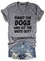 Women's Short Sleeve Tee T-shirt Summer Letter Cotton-Blend V Neck Daily Going Out Casual Top