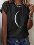 JFN Round Neck Moon Casual T-Shirt