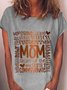 Mother's Day Letter Short Sleeve Casual T-shirt