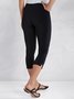 Sheath Cotton Plain Leggings