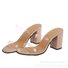 Coarse-size sandals with flip-flops 2021 European and American fashion square toe heels heels