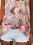 Printed Casual A-Line Butterfly Shirts & Tops
