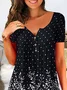 Short Sleeve Crew Neck Floral Casual Shirts & Tops