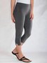 Sheath Cotton Plain Leggings