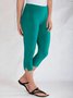 Sheath Cotton Plain Leggings