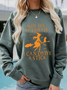 Yes I Can Drive Stick Sweatshirts Letter Cotton Blends Sweatshirts