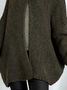 Acrylic Loosen Plain Sweater coat
