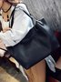 JFN Simple Plain  Handbag Two Pieces  Women's   Shopping Bag Handbag