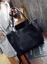 JFN Simple Plain  Handbag Two Pieces  Women's   Shopping Bag Handbag