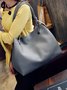JFN Simple Plain  Handbag Two Pieces  Women's   Shopping Bag Handbag
