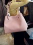 JFN Simple Plain  Handbag Two Pieces  Women's   Shopping Bag Handbag