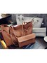JFN Simple Plain  Handbag Two Pieces  Women's   Shopping Bag Handbag