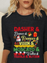 Dasher Dancer Prancer Vixen Moscato Vodka Tequila Blitzen Letter Cotton Blends T-shirt