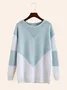 JFN Gray Shift Geometric Cotton-Blend Casual Sweater