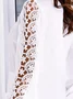 Leopard Lace Eyelet Elegant Shirts & Tops