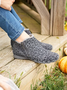 JFN Women Christmas Faux Leather Panel Zip Round Toe Fleece Soft Ankle Ankle Boots  