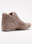JFN Women Christmas Faux Leather Panel Zip Round Toe Fleece Soft Ankle Ankle Boots  