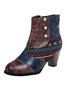 JFN  Personalized Ethnic Pearl Stitching Ankle Boots