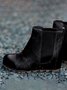 Plain Polished Wedge Heel Chesil Chelsea Boots