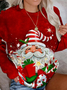 Vintage Regular Fit Christmas Santa Claus Sweatshirts