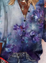 Floral Elegant Shirt Collar Shirts & Tops
