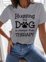 Women's Letter Short Sleeve Tee T-shirt Crew Neck Casual Summer Top